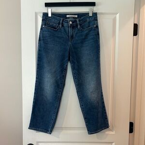 Athleta Sculptek Cropped Straight Leg Blue Denim Jeans